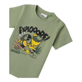 I Do T-Shirt Girocollo Tinta Unita con Stampa per Bambino 4B459 VERDE I DO 