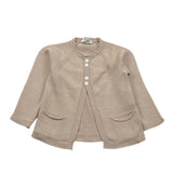 Le Coconne Cardigan Tinta Unita per Neonato 5855 BEIGE LE COCONNE 