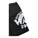 Dsquared2 Bermuda In Denim Tinta Unita con Elastico In Vita per Bambino DQ2130 NERO DSQUARED2 