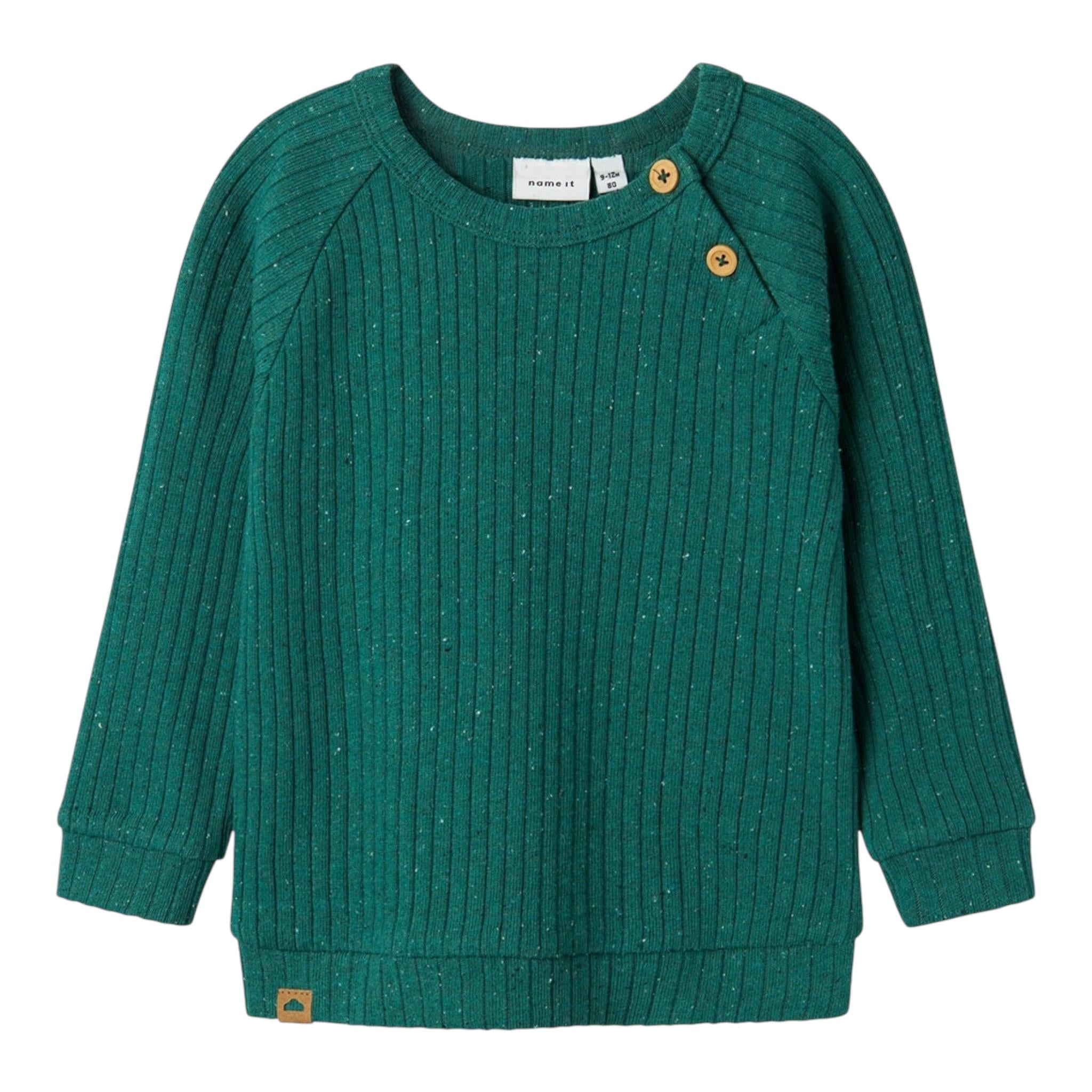 NAME IT maglia girocollo tinta unita  Verde per Neonato 13231584 VERDE NAME IT 