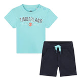 Timberland Completo 2 Pezzi T-Shirt-Bermuda per Neonato T60133 AZZURRO TIMBERLAND 