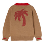 PALM ANGELS maglia girocollo tinta unita con ricami e taschino Cammello per Bambino PBHE001F23 CAMMELLO PALM ANGELS 