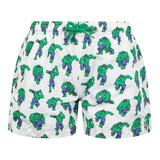 Saint Barth Costume Modello Boxer Tinta Unita con Stampa Hulk per Bambino HULK01X BIANCO SAINT BARTH 