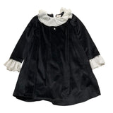 NANAN abito manica lunga tinta unita in velluto Nero per Bambina I2353636N NERO NANAN 