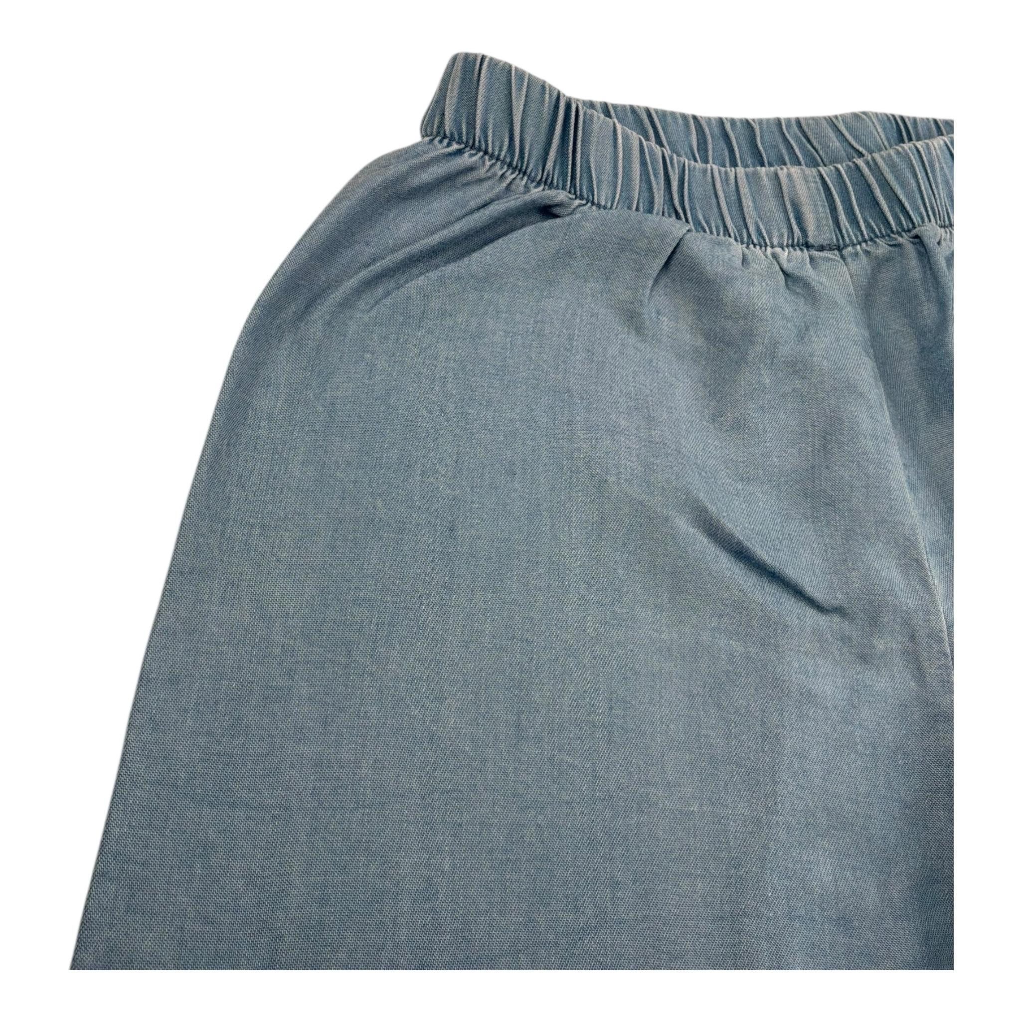 Please Pantalone Tinta Unita con Elastico In Vita per Neonata PE15010G71 AZZURRO PLEASE 