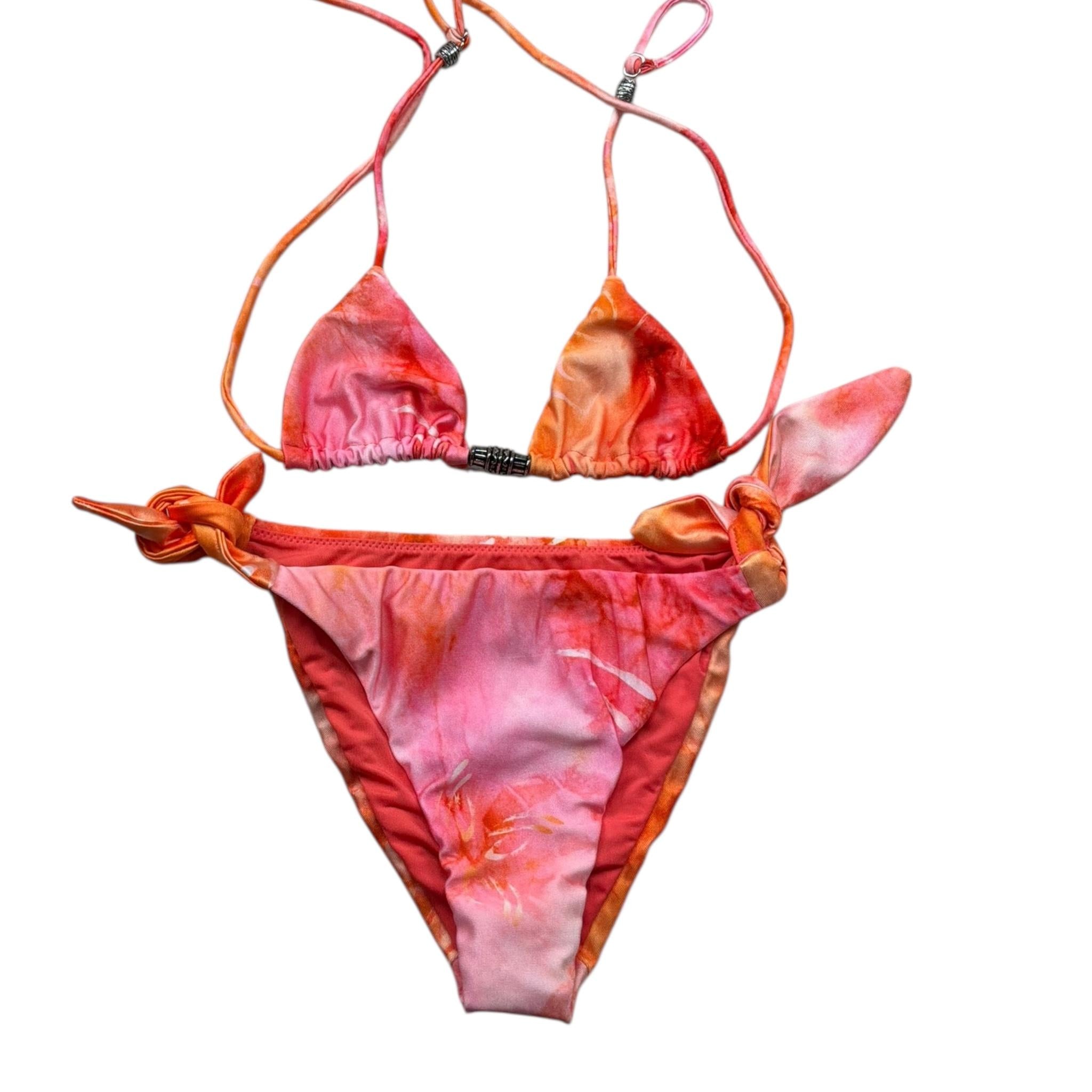 Mefui Costume 2 Pezzi Triangolo-Slip Tinta Unita per Bambina MJ250600X32 ARANCIONE MEFUI 