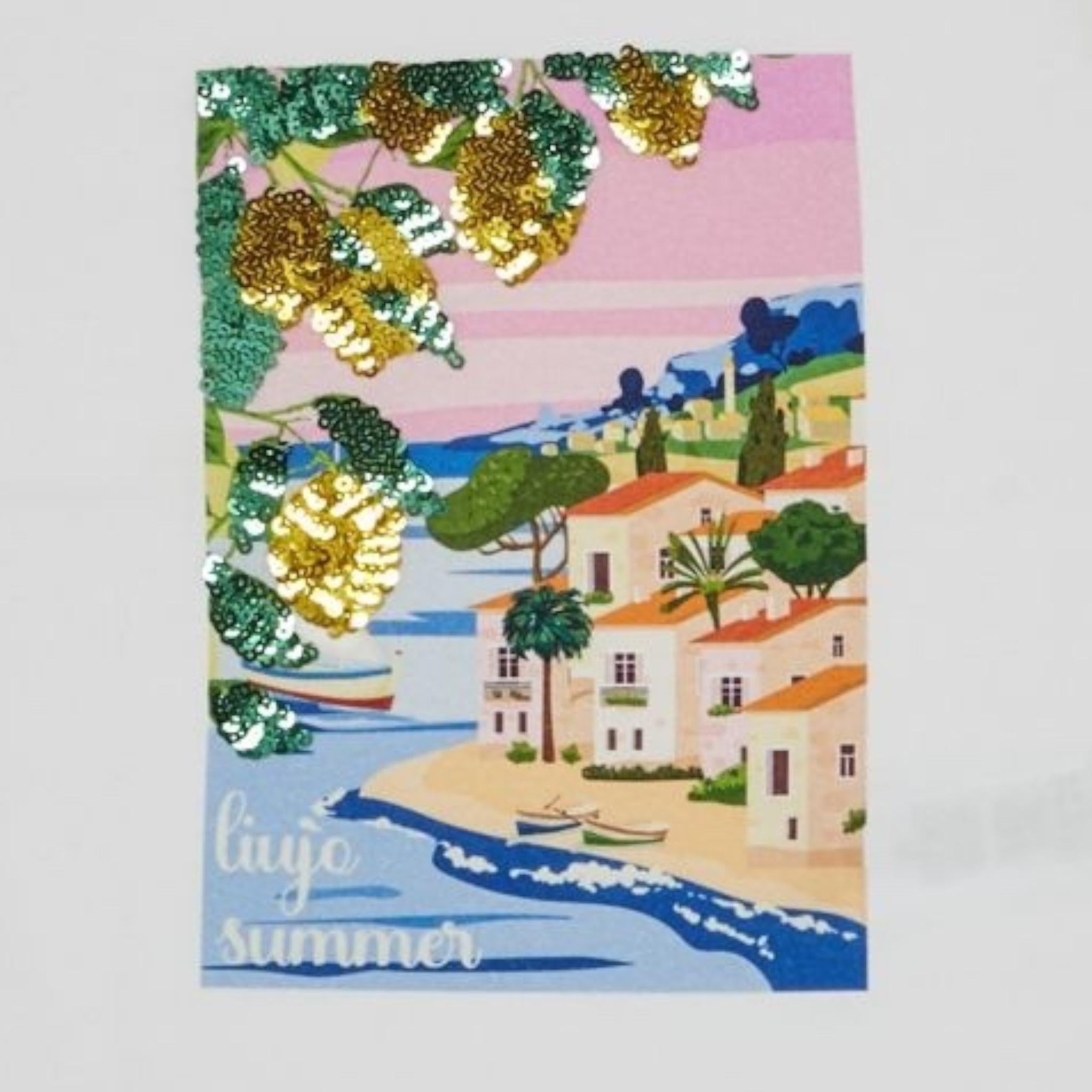 Liu Jo T-Shirt Girocollo Tinta Unita con Stampa per Bambina KA4133 BIANCO LIU JO 