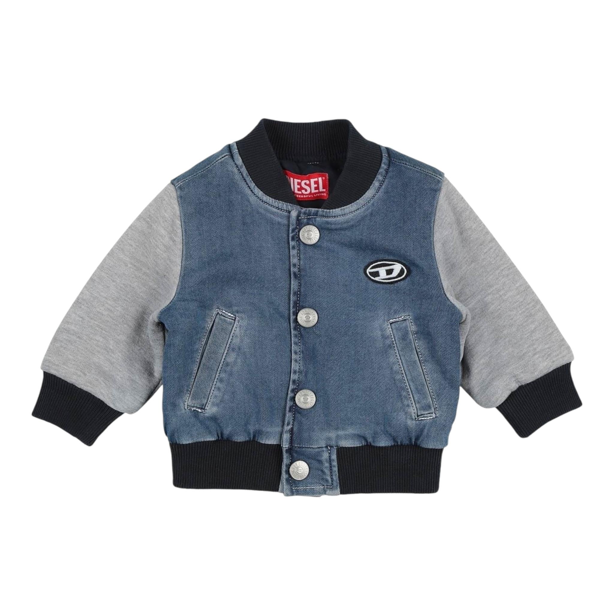 Diesel Giubbino Tinta Unita In Denim per Neonato K00479 BLU DIESEL 