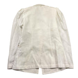 Met Giacca Tinta Unita con Applicazioni per Bambina ME169 BIANCO MET 