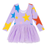 Stella Mccartney Abito Manica Lunga Tinta Unita con Gonna Tulle per Neonata TW1D80 LILLA STELLA McCARTNEY 