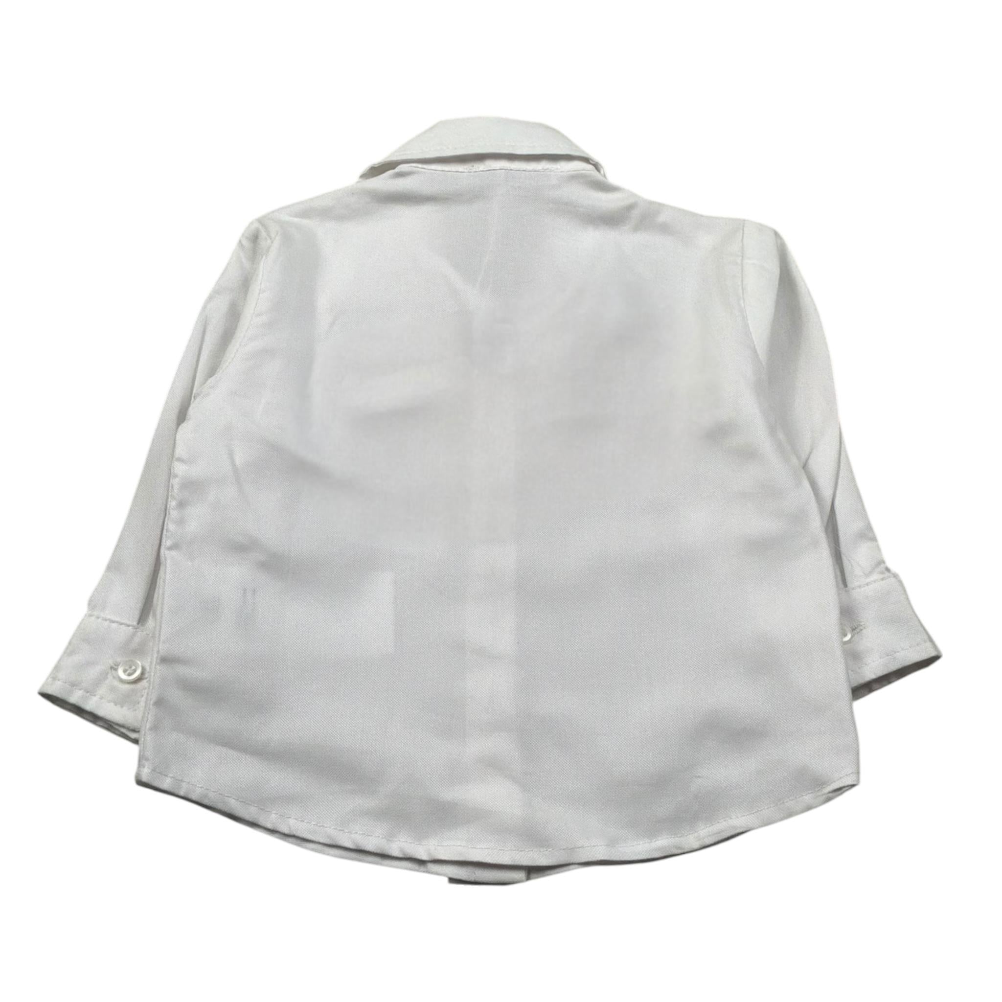 M+E' Camicia Manica Lunga Tinta Unita per Neonato UE0448N BIANCO M+E' 