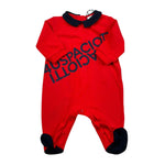 Cesare Paciotti Tutina Tinta Unita con Stampa E Colletto per Neonato TCP1103N ROSSO CESARE PACIOTTI 