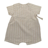 Teddy E Minou Pagliaccetto Mezza Manica Tinta Unita con Fantasia A Righe per Neonata E24TU024L6010 BEIGE TEDDY E MINOU 