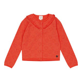 Carre'Ment Beau Cardigan Tinta Unita con Trafori per Bambina Y05219J CORALLO CARRE'MENT BEAU 