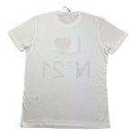 N°21 t-shirt girocollo tinta unita con stampa Bianco per Bambina N21124 BIANCO N°21 