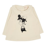 LIU JO shirt girocollo tinta unita con stampa in contrasto Panna per Neonata HF4078X PANNA LIU JO 