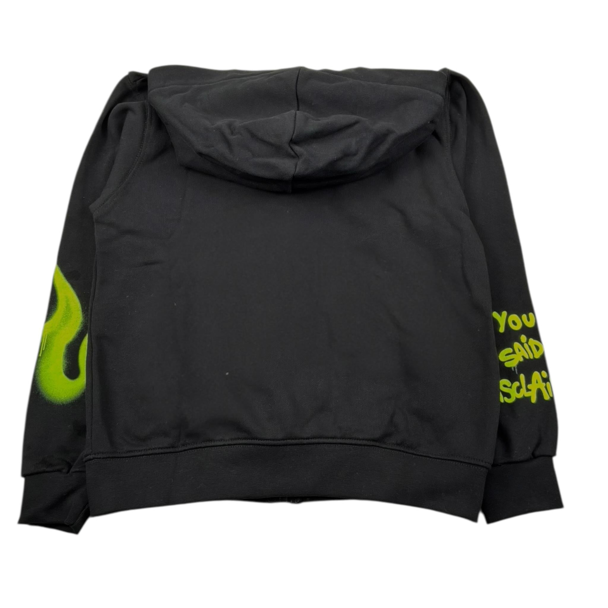 Disclaimer Felpa con Zip E Cappuccio Tinta Unita con Logo per Bambino 25EDK58424 NERO DISCLAIMER 