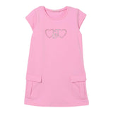 Liu Jo Abito Mezza Manica Tinta Unita con Logo per Neonata KA5017XN ROSA LIU JO 