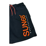 Sun68 Bermuda Tuta Tinta Unita con Logo per Bambino F32330 NERO SUN68 