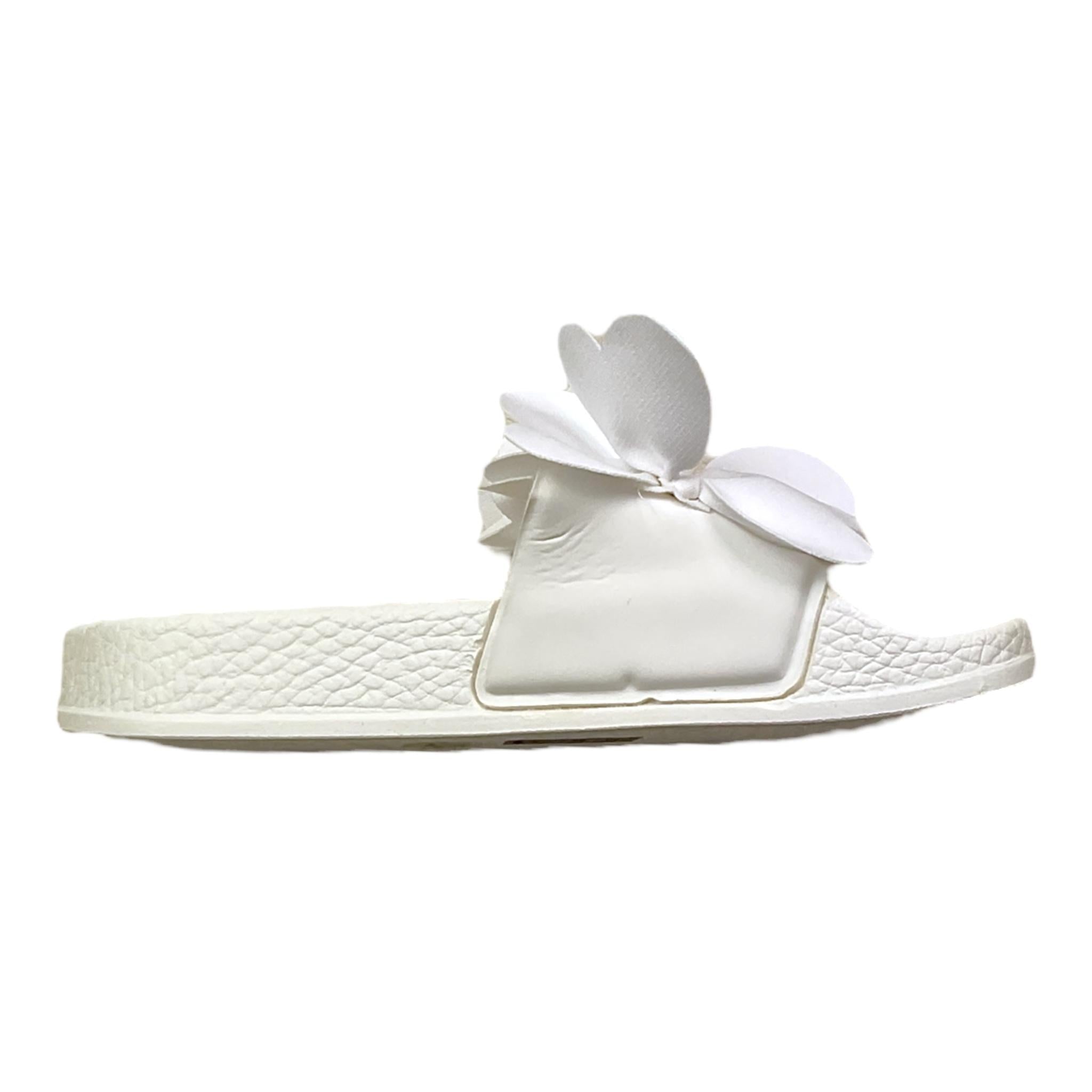 Monnalisa Ciabatte Tinta Unita con Applicazioni per Bambina 8CC022 BIANCO MONNALISA 