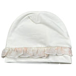 Lalalu' Cappello tinta unita con Ricami Bianco per Neonata CAL16P BIANCO LALALU' 