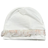 Lalalu' Cappello tinta unita con Ricami Bianco per Neonata CAL16P BIANCO LALALU' 