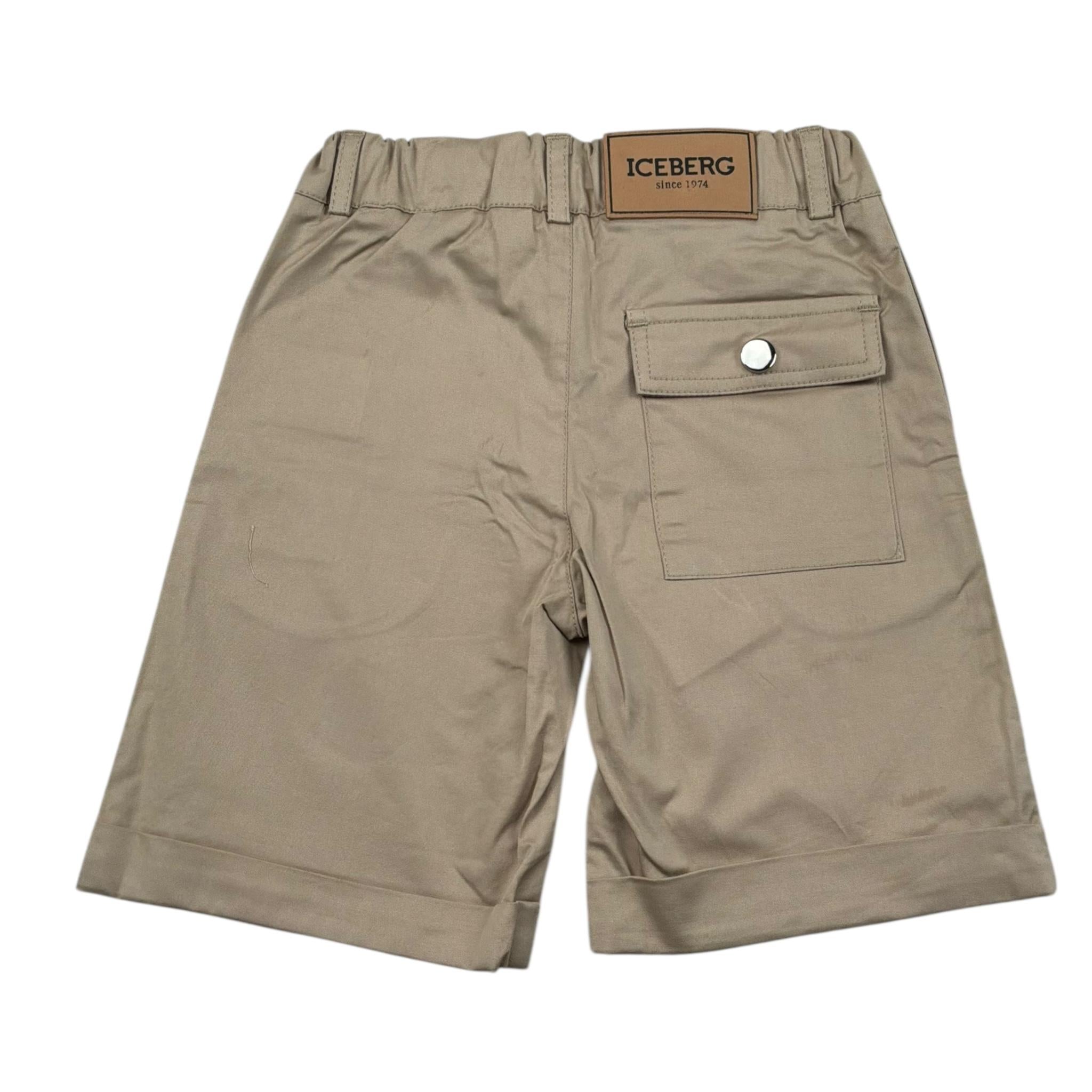 Iceberg Bermuda Tinta Unita con Girovita Regolabile per Bambino BMICE5112BX BEIGE ICEBERG 