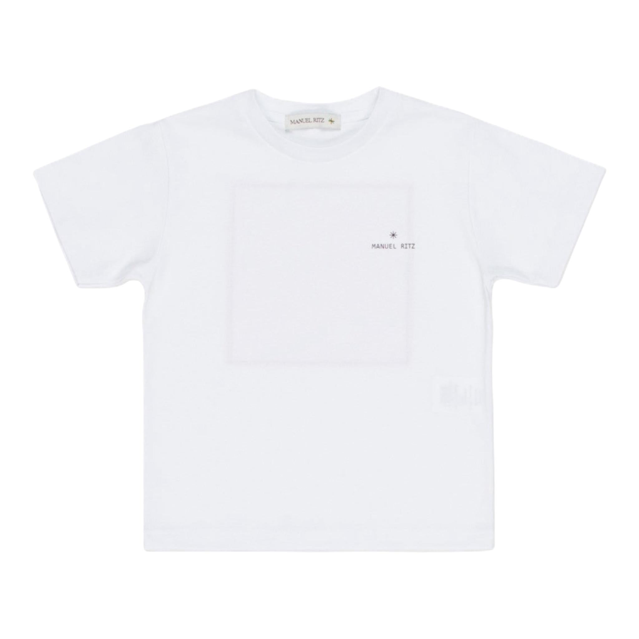 Manuel Ritz T-Shirt Girocollo Tinta Unita  per Bambino MR3094 BIANCO MANUEL RITZ 