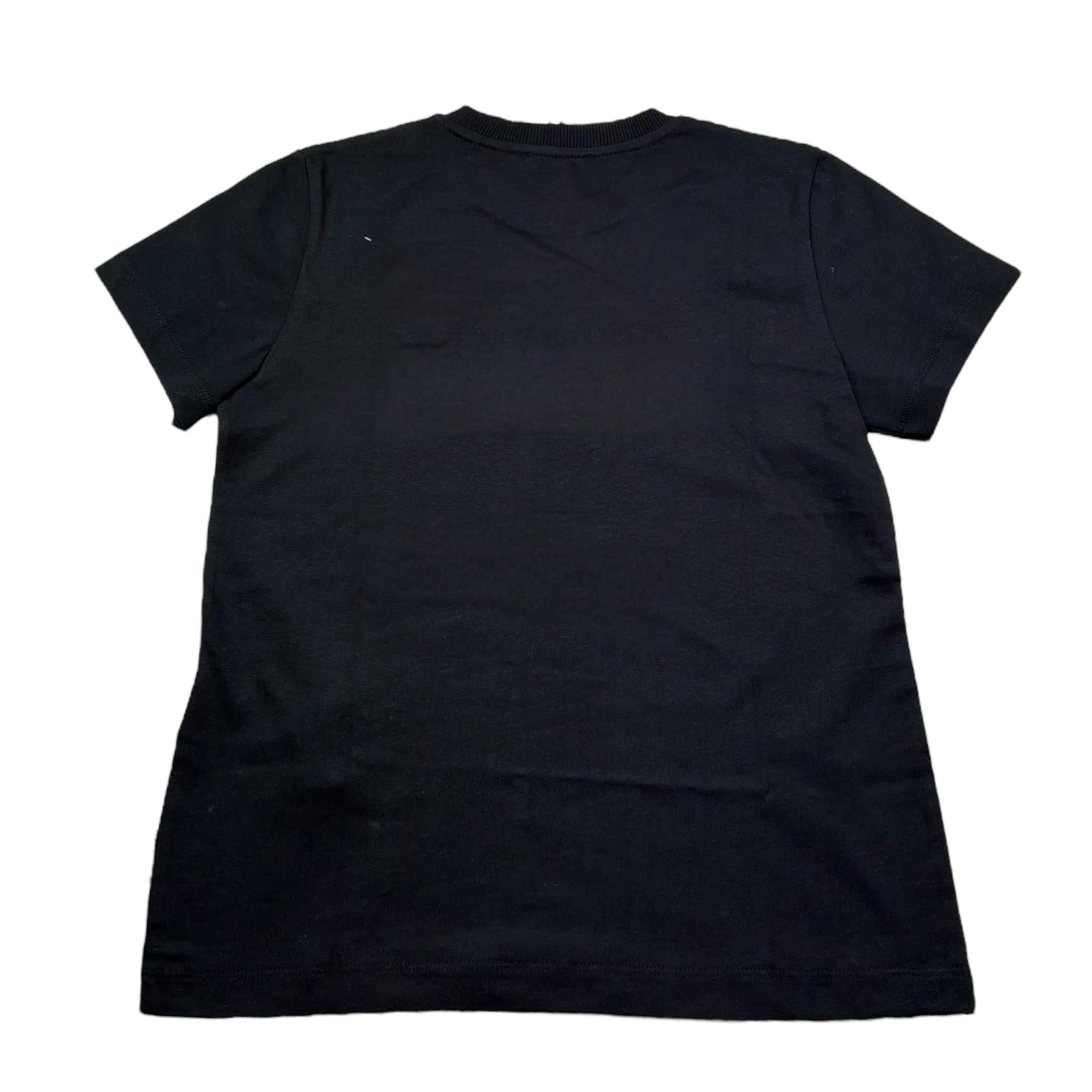 Moschino T-Shirt Girocollo Tinta Unita con Logo per Bambino HUM05E NERO MOSCHINO 