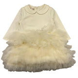 LIU JO abito manica lunga tinta unita cn tulle Panna per Neonata HF4014 PANNA LIU JO 