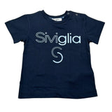 Siviglia T-Shirt Girocollo Tinta Unita con Stampa per Bambino SWVNTS17286J BLU SIVIGLIA 