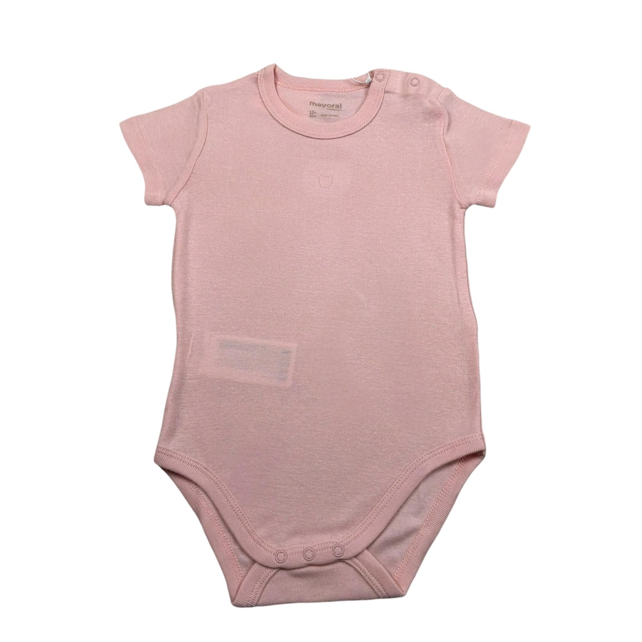 Mayoral Body Mezza Manica Tinta Unita per Neonata 27077 ROSA MAYORAL 