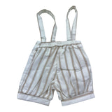 Manuel & Frank Salopette Tinta Unita con Fantasia A Righe per Neonato MF2483I BIANCO/BEIGE MANUEL & FRANK 