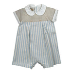 La Stupenderia Pagliaccetto Tricolore con Fantasia A Righe per Neonato TBPG59 BEIGE LA STUPENDERIA 