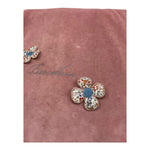 BARCELLINO coperta tinta unita in ciniglia con ricami Rosa per Neonata 105917 ROSA BARCELLINO 