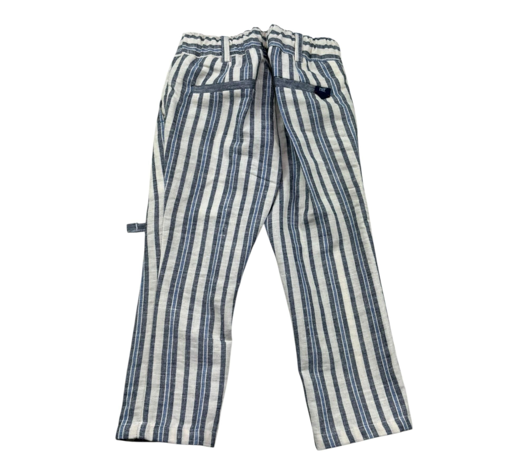 Manuel & Frank Pantalone Fantasia A Righe con Elastico In Vita per Neonato MF1410BN BEIGE MANUEL & FRANK 