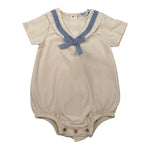 Babidu Pagliaccetto Tinta Unita Mezza Manica per Neonata 34402 BEIGE BABIDU 