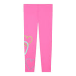 BillIEBLUSH leggins tinta unita con stampe cuori Rosa fluo per Neonata U20443N ROSA FLUO BillIEBLUSH 