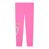BillIEBLUSH leggins tinta unita con stampe cuori Rosa fluo per Neonata U20443N ROSA FLUO BillIEBLUSH 