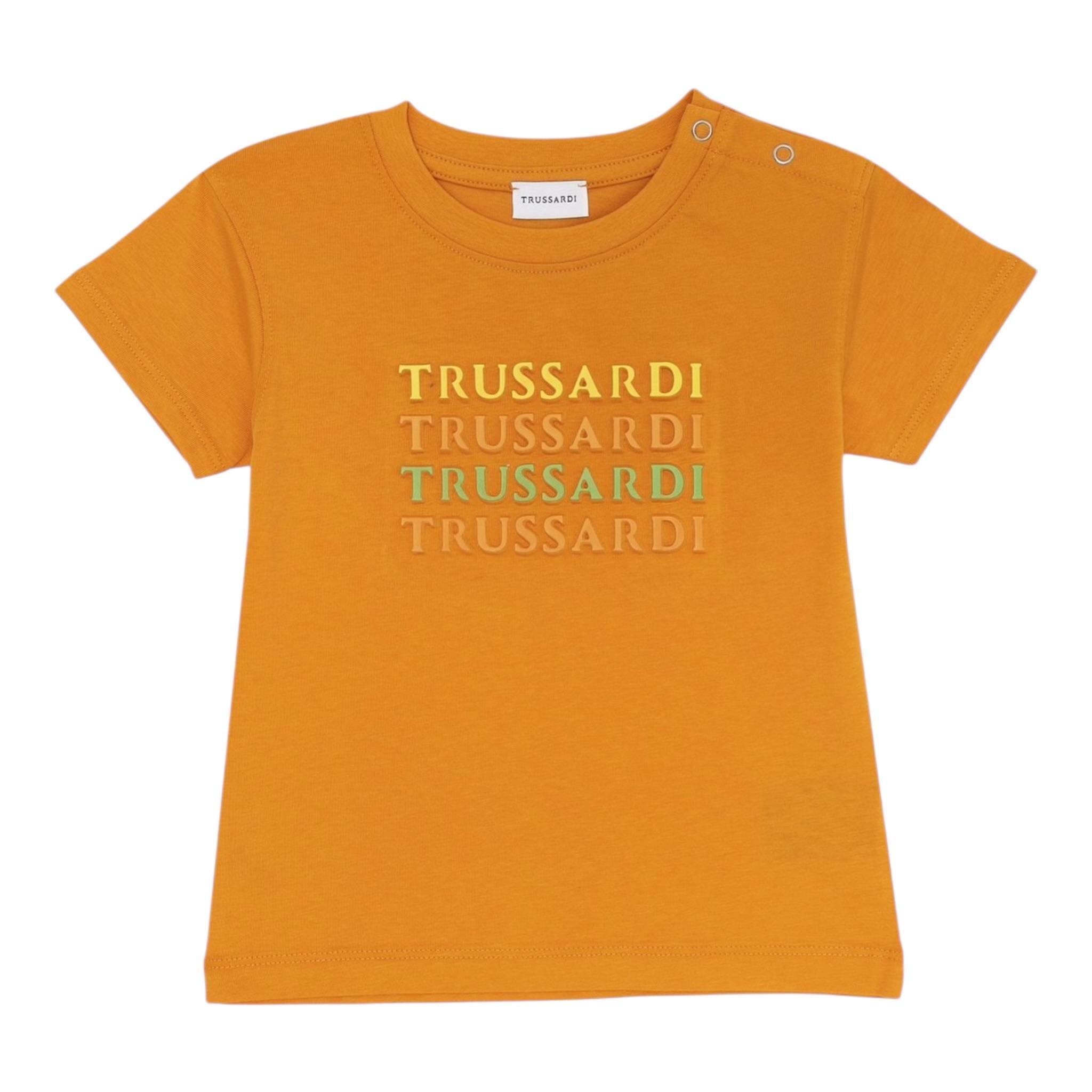 Trussardi T-Shirt tinta unita con Stampa Arancione per Neonato TIP25022TS ARANCIONE TRUSSARDI 