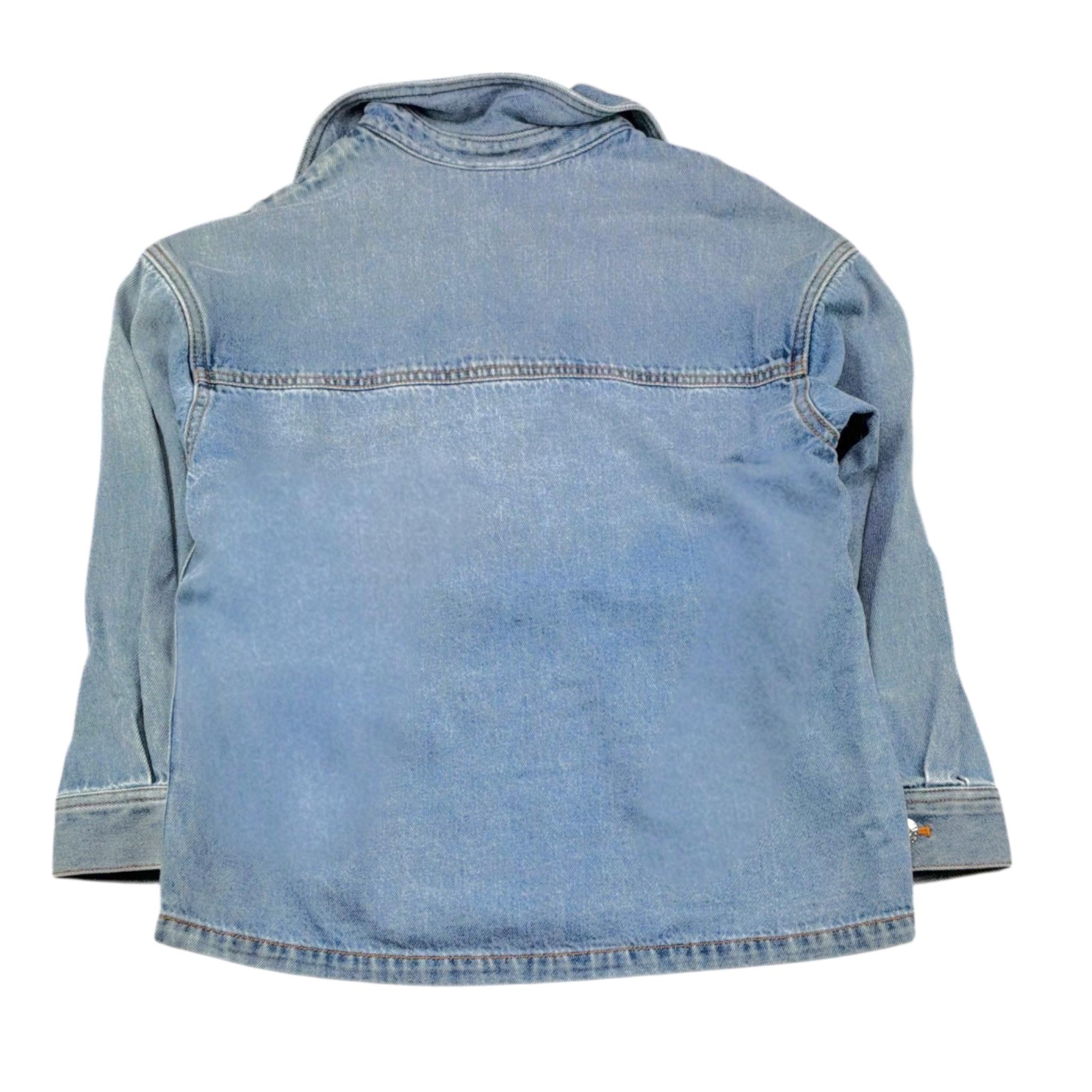Moschino Camicia In Denim Tinta Unita per Bambino HUC01V BLU MOSCHINO 