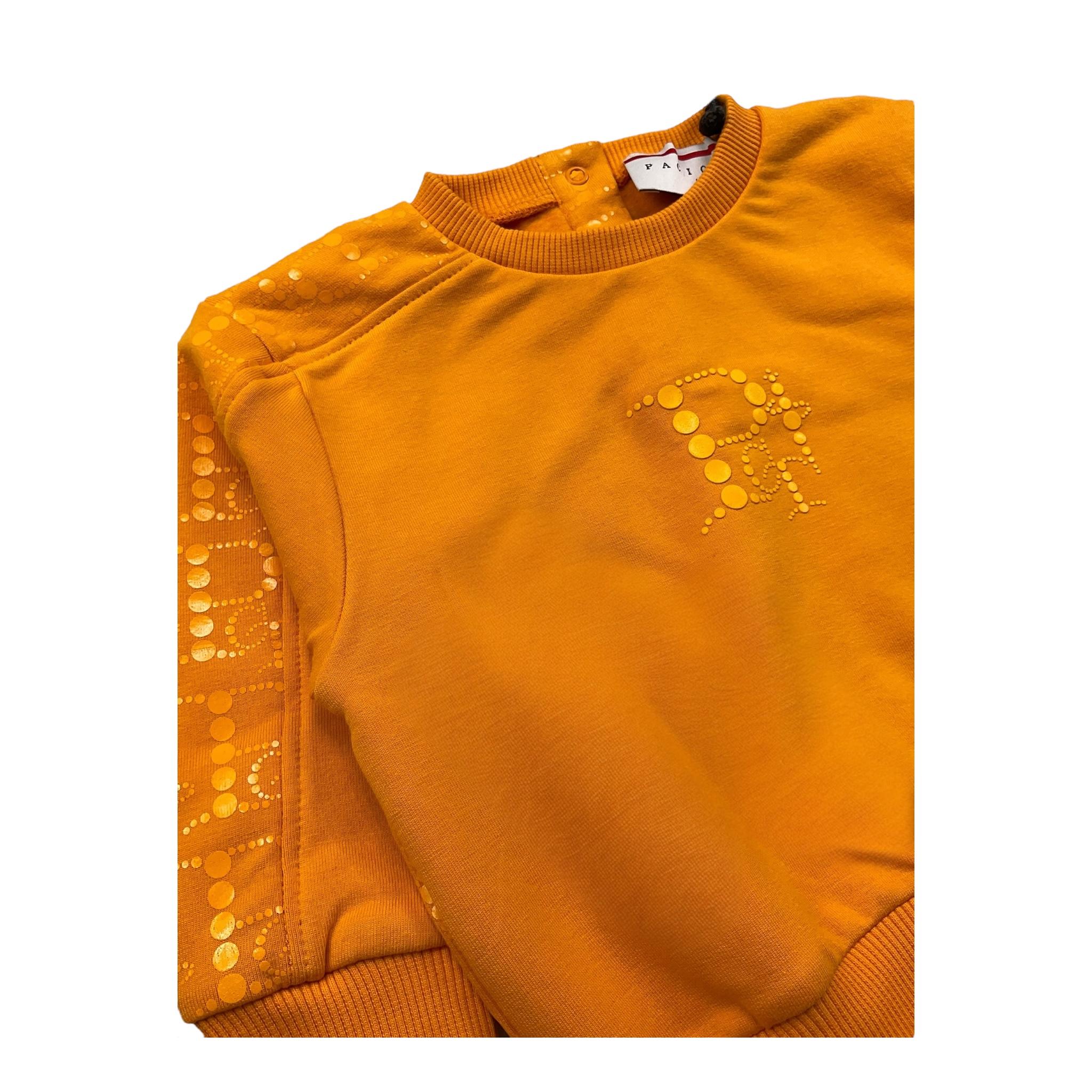 CESARE PACIOTTI felpa tinta unita girocollo con stampa Arancione per Neonato MFP5350BX ARANCIONE CESARE PACIOTTI 