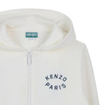 Kenzo Felpa con Zip E Cappuccio Tinta Unita con Logo per Neonato K61176N PANNA KENZO 