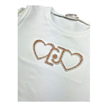 Liu Jo Felpa Chiusa Girocollo Tinta Unita con Logo per Neonata KA5014 BIANCO LIU JO 