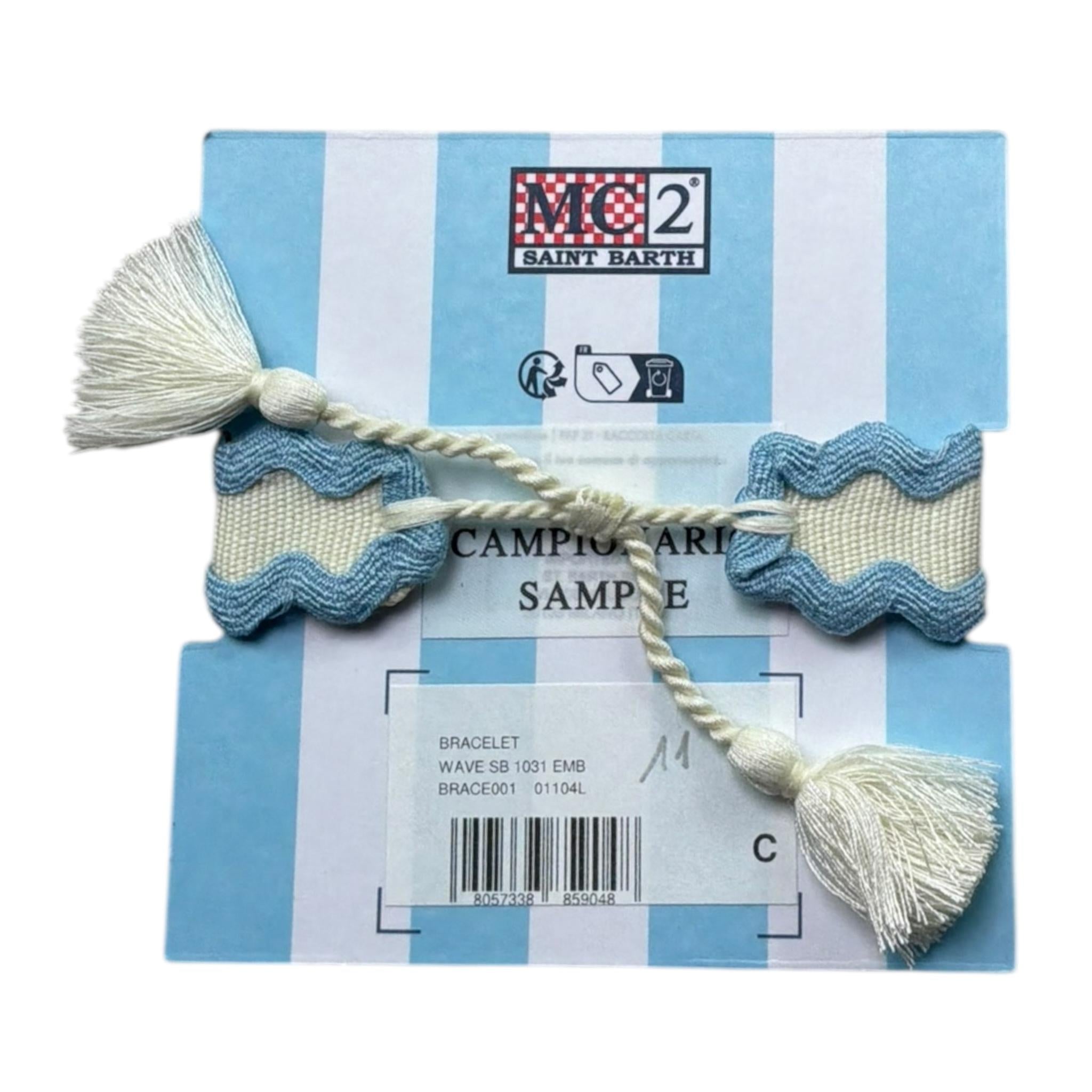 Saint Barth Bracciale Bicolore con Brillantini per Bambina 01104L PANNA SAINT BARTH 