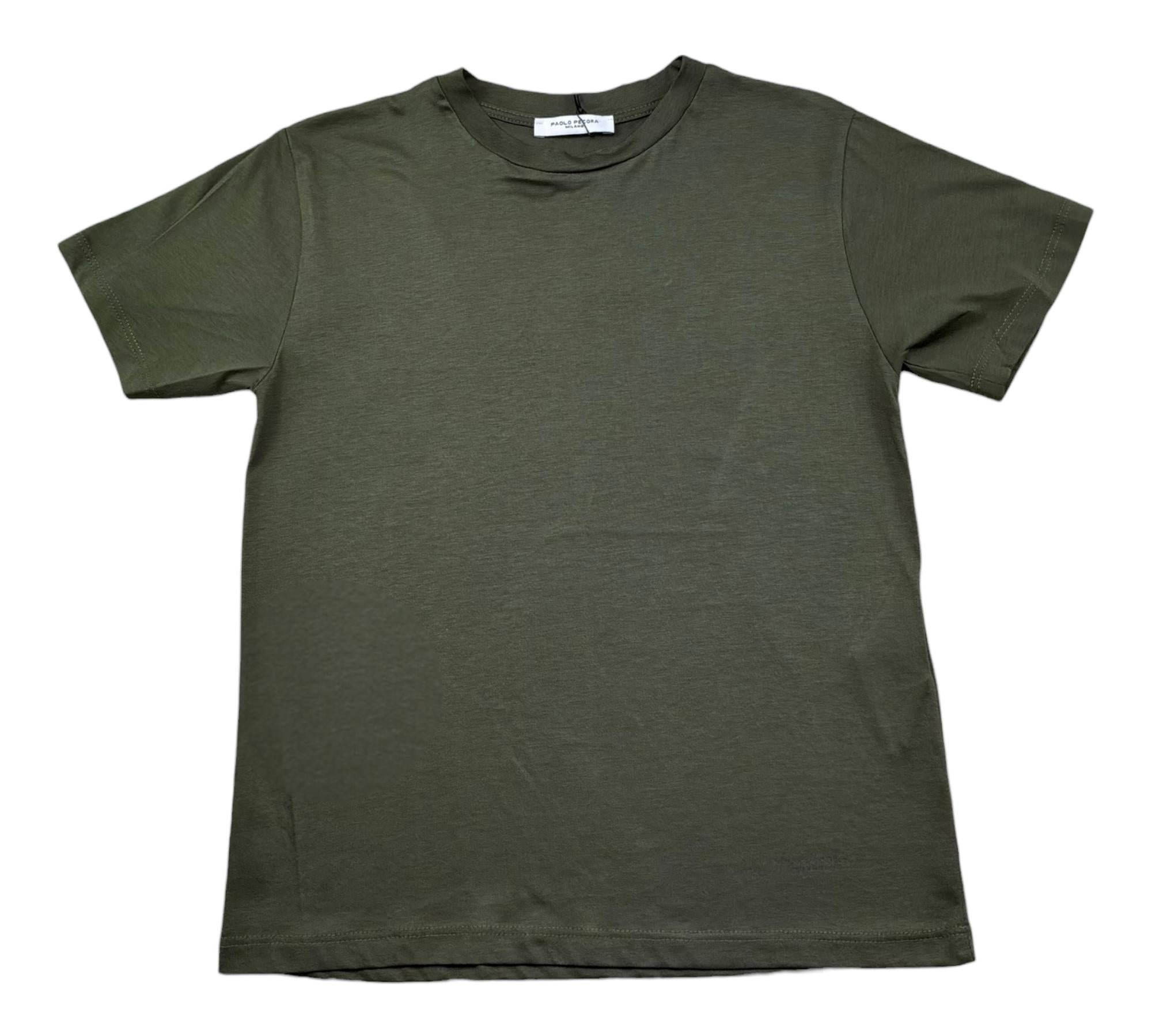 Paolo Pecora T-Shirt Girocollo Tinta Unita per Bambino PP4222 VERDE PAOLO PECORA 