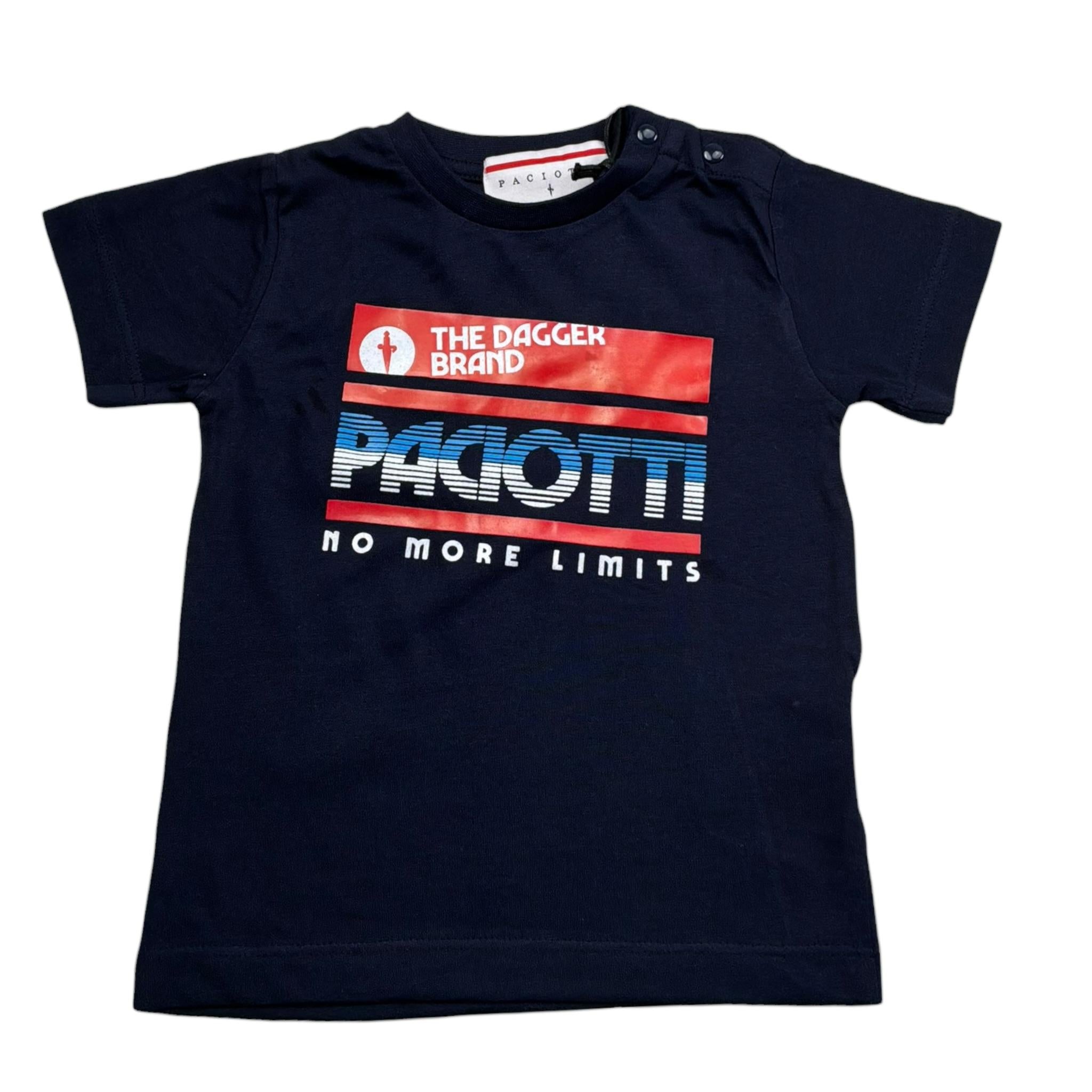 Cesare Paciotti T-Shirt Tinta Unita Girocollo con Stampa per Neonato TSP4116B BLU CESARE PACIOTTI 