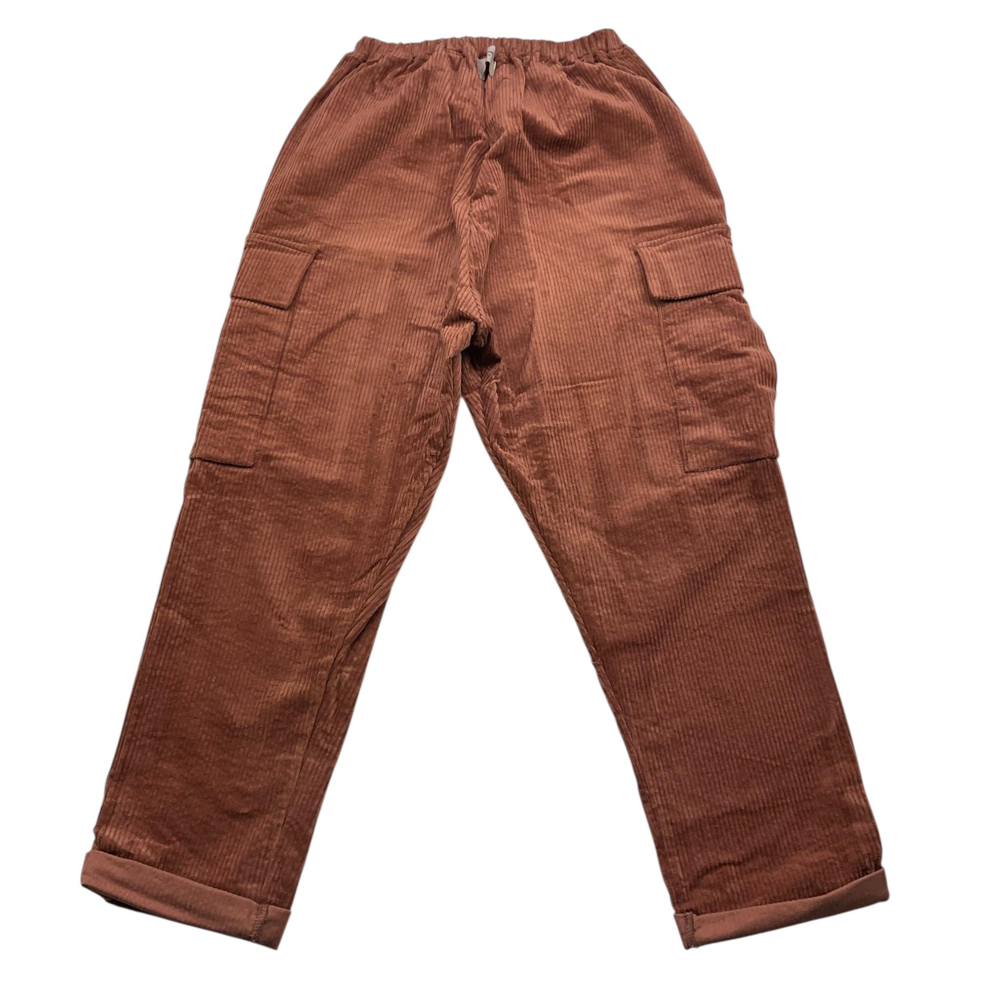 @MADILLY pantalone tinta unita con elastico in vita Tabacco per Bambino 02008 TABACCO @MADILLY 