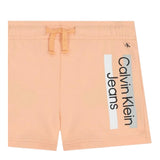 Calvin Klein Completo 2 Pezzi T-Shirt-Bermuda Tinta Unita con Stampa per Bambino IN0IN00072J PESCA CALVIN KLEIN 