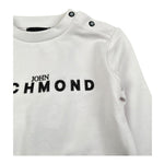 John Richmond Felpa Chiusa Girocollo Tinta Unita con Logo per Neonato RIP26036FE BIANCO JOHN RICHMOND 